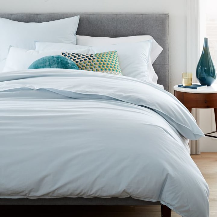 Organic Washed Cotton Percale Duvet Cover