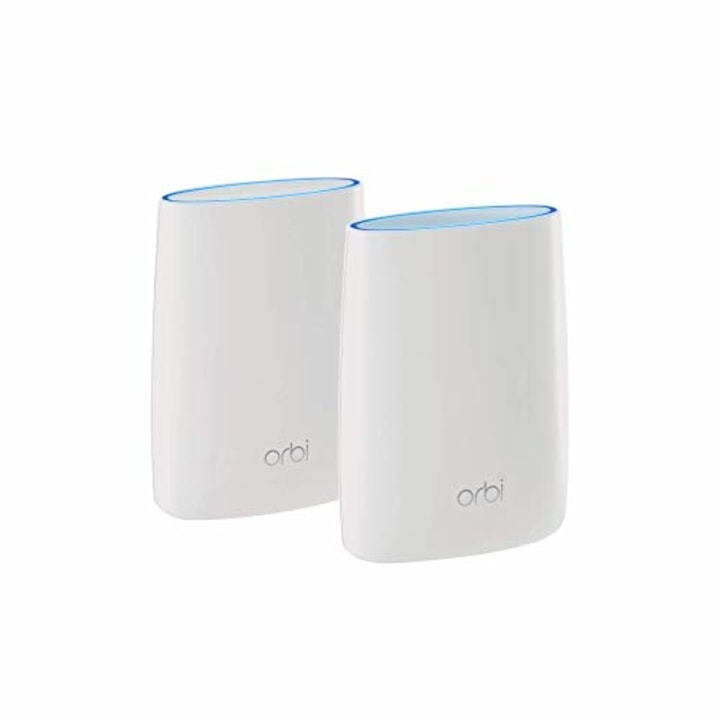 NETGEAR Orbi Tri-band Whole Home Mesh WiFi System with 3Gbps Speed (RBK50) - Router &amp; Extender replacement covers up to 5,000 sq. ft., 2-pack includes 1 router &amp; 1 satellite White