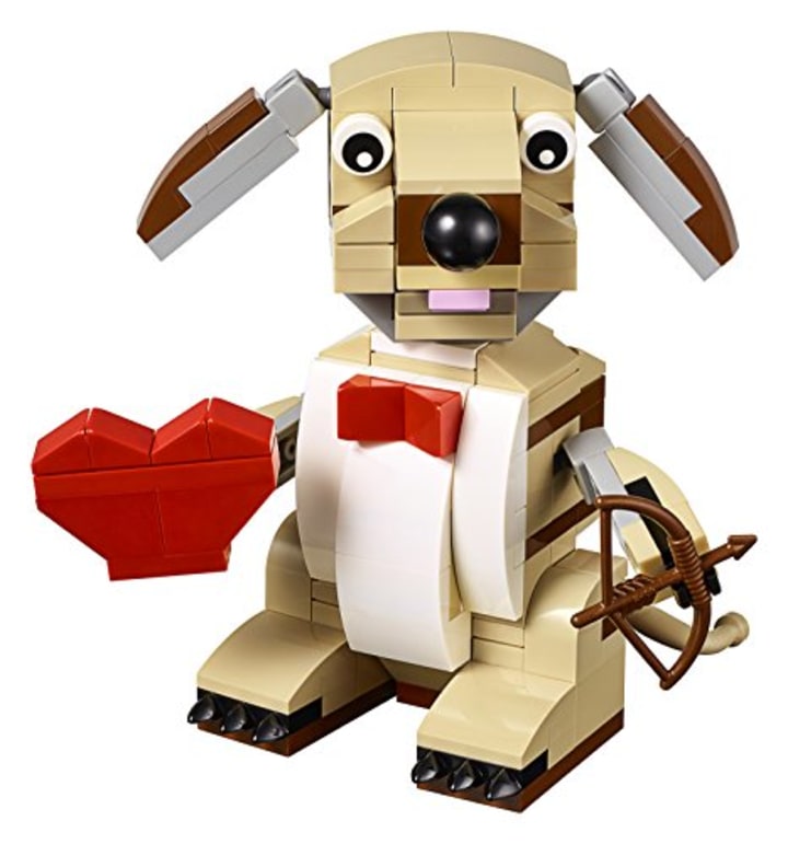LEGO Bricks &amp; More Valentines Cupid Dog