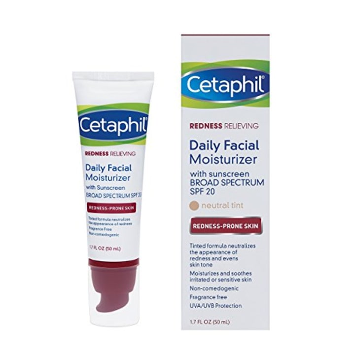 Cetaphil Redness Relieving Daily Facial Moisturizer SPF20, Redness Prone Skin, 1.7 Fl Oz