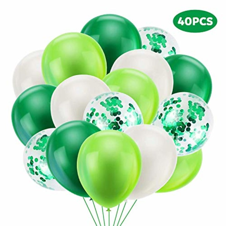 40 Count St. Patrick&#039;s Day Latex Balloons Confetti Balloons Set