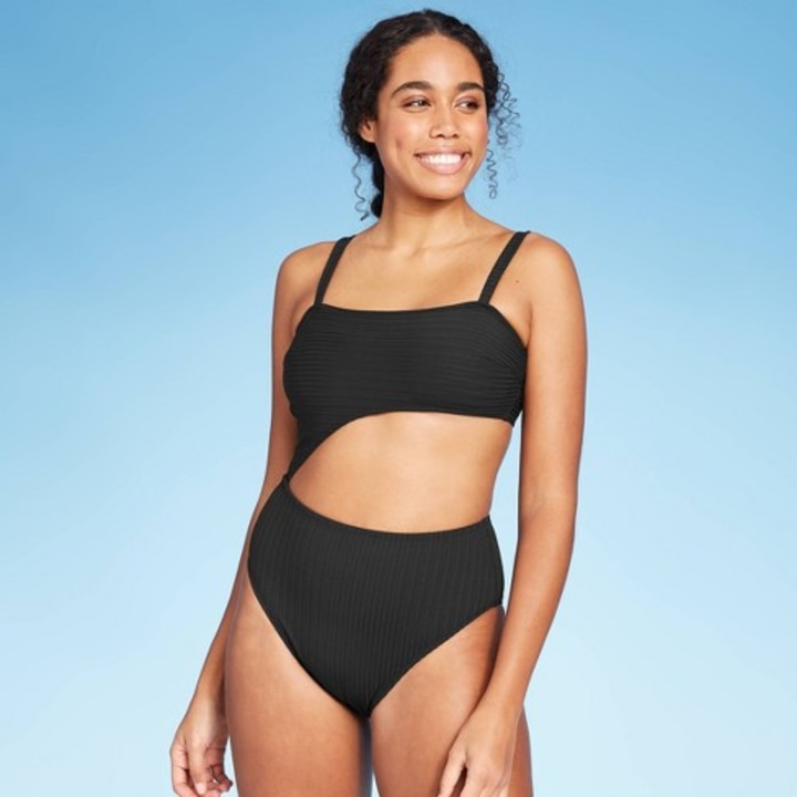 Target Women&#039;s Ribbed Cut Out One Piece Swimsuit