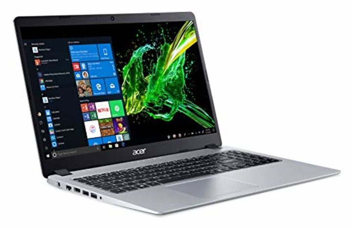 Acer Aspire 5 Slim Laptop, 15.6&quot; Full HD IPS Display, AMD Ryzen 5 3500U, Vega 8 Graphics, 8GB DDR4, 256GB SSD, Backlit Keyboard, Windows 10 Home, A515-43-R5RE, Silver