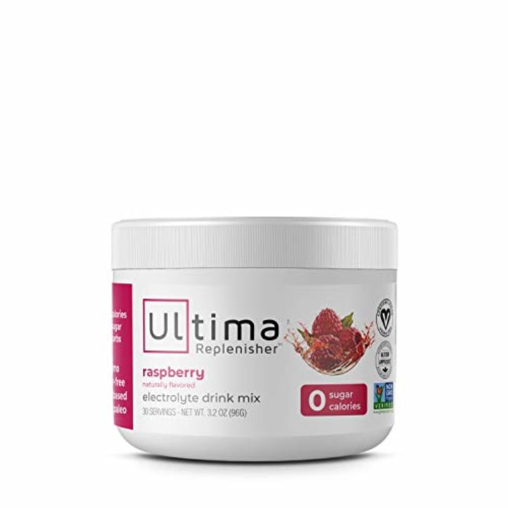 Ultima Replenisher Electrolyte Hydration Powder, Raspberry, 30 Serving Canister - Sugar Free, 0 Calories, 0 Carbs - Gluten-Free, Keto, Non-GMO with Magnesium, Potassium, Calcium, 3.2 Ounce (1 Count)