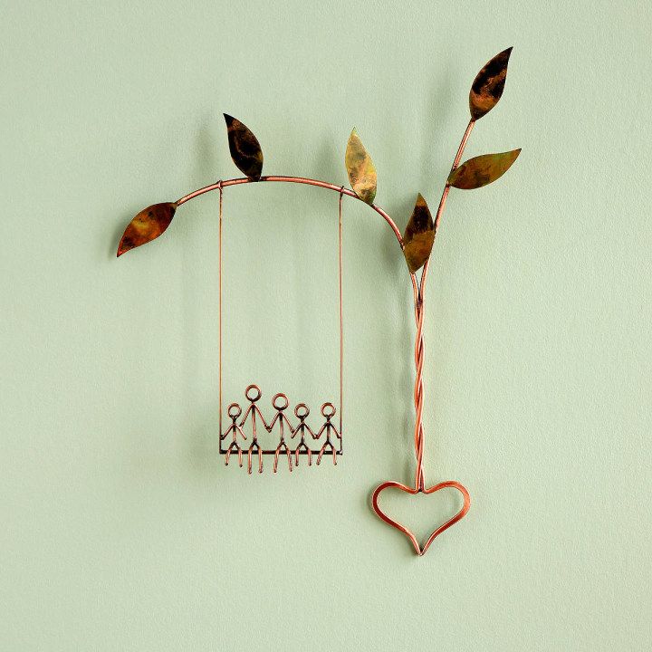 Rooted in Love Swing Sculpture | Copper Couple&#039;s Art