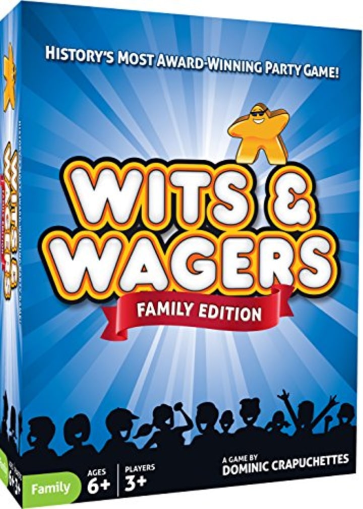 North Star Games Wits &amp; Wagers Board Game | Family Edition, Kid Friendly Party Game and Trivia
