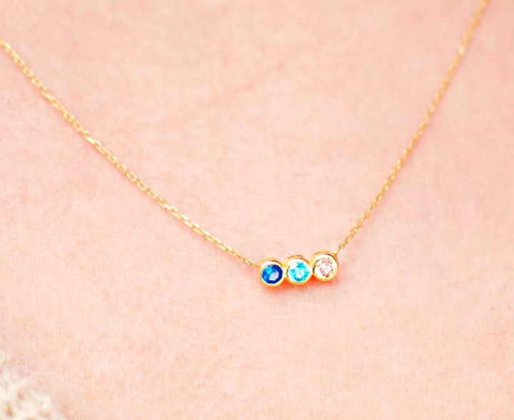Family Birthstone Necklace