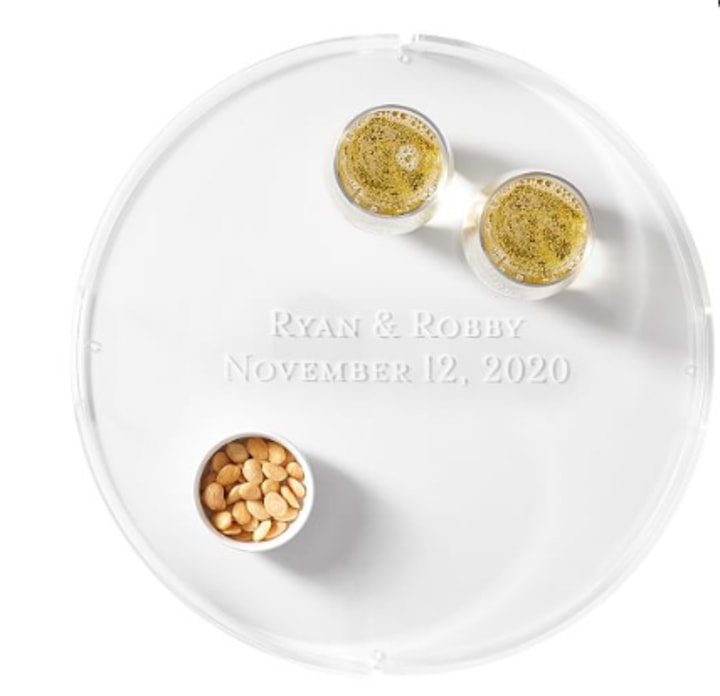 Etched Acrylic Circle Tray