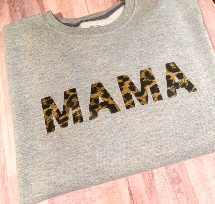 Leopard 'Mama' Sweatshirt