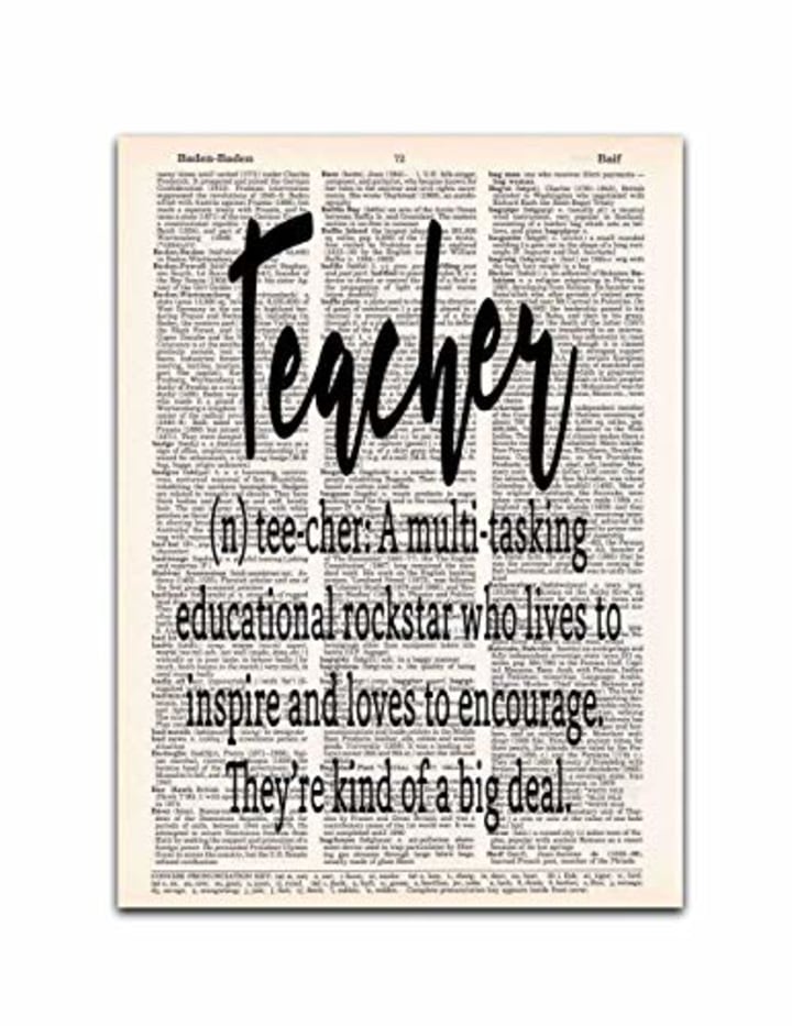 Teacher Definition poster