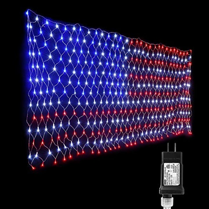 Lyhope American Flag LED Net Light Set