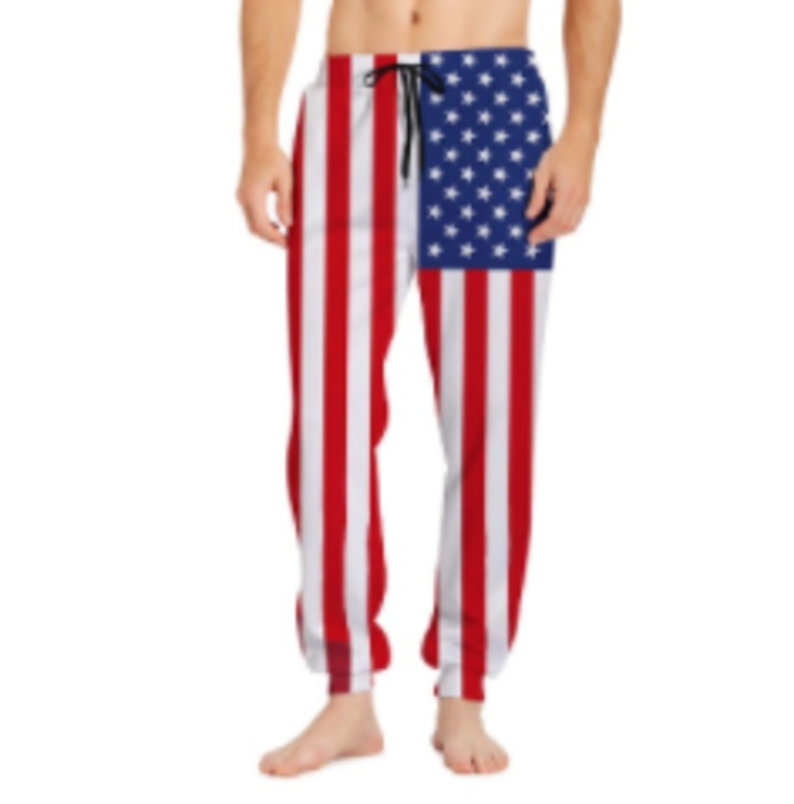 Unifaco Unisex American Flag Jogger Pants