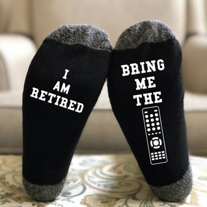 Bring Me the Remote Funny Socks