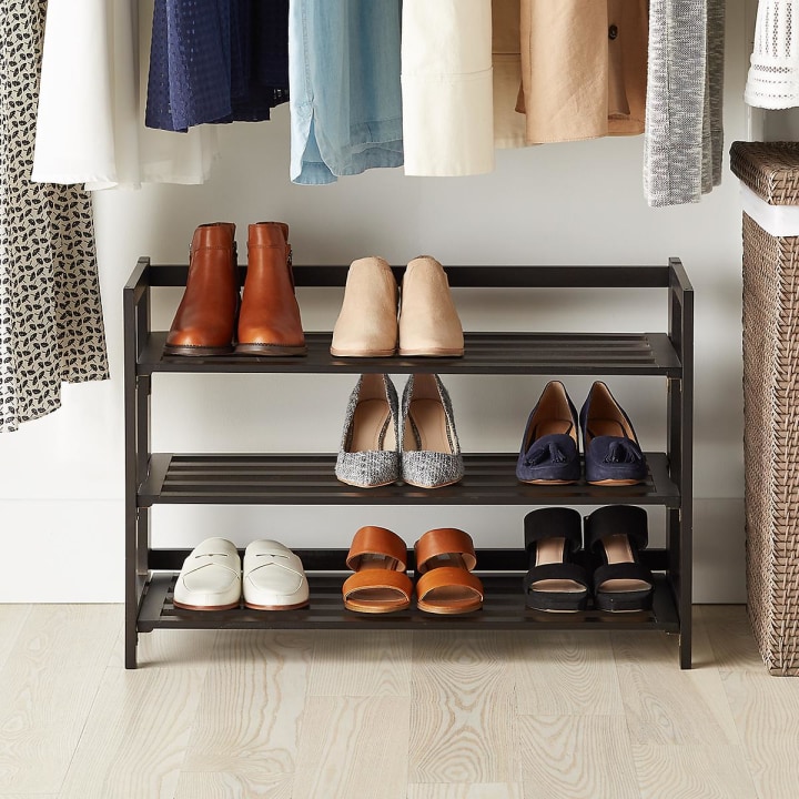 The Container Store Three-Tier Folding Shoe Rack