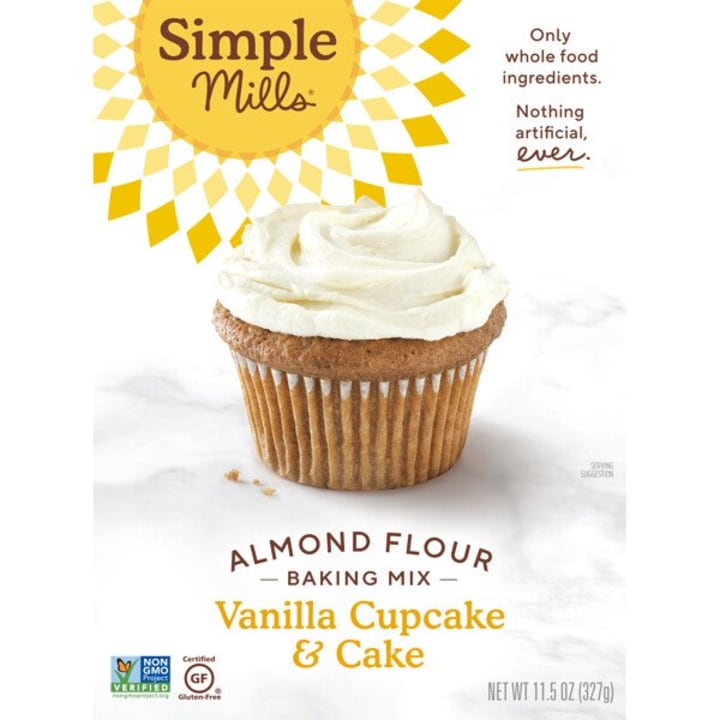 Simple Mills Almond Flour Mix, Vanilla Cupcake &amp; Cake, 11.5 oz (PACKAGING MAY VARY)