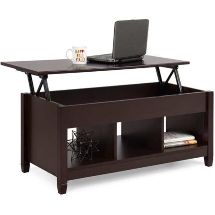 Best Choice Products Modern Home Coffee Table Furniture w/ Hidden Storage and Lift Tabletop - Espresso