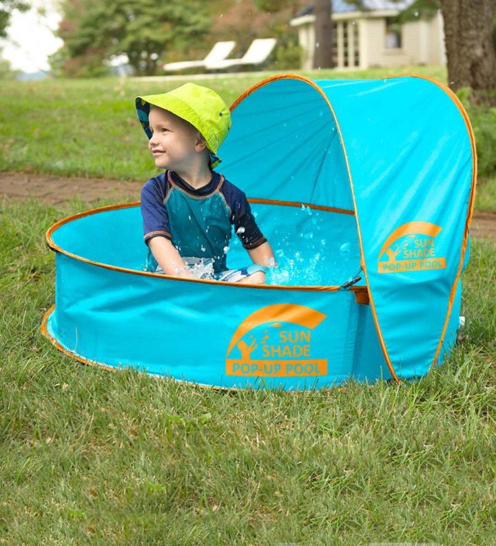 HearthSong SunShade Pop-Up Pool with UV Protected Canopy