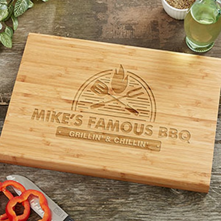 The Grill Personalized Bamboo Cutting Board