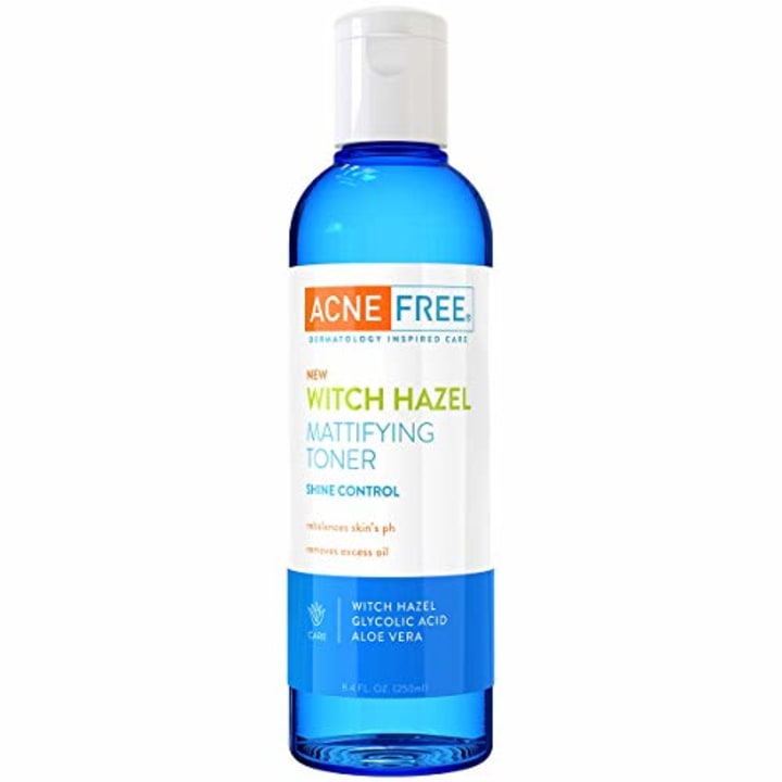 Acne Free Witch Hazel Mattifying Toner 8.4 oz with Witch Hazel, Glycolic Acid, Aloe Vera, Toner to Help Rebalance Skin&#039;s pH and Remove Excess Oil