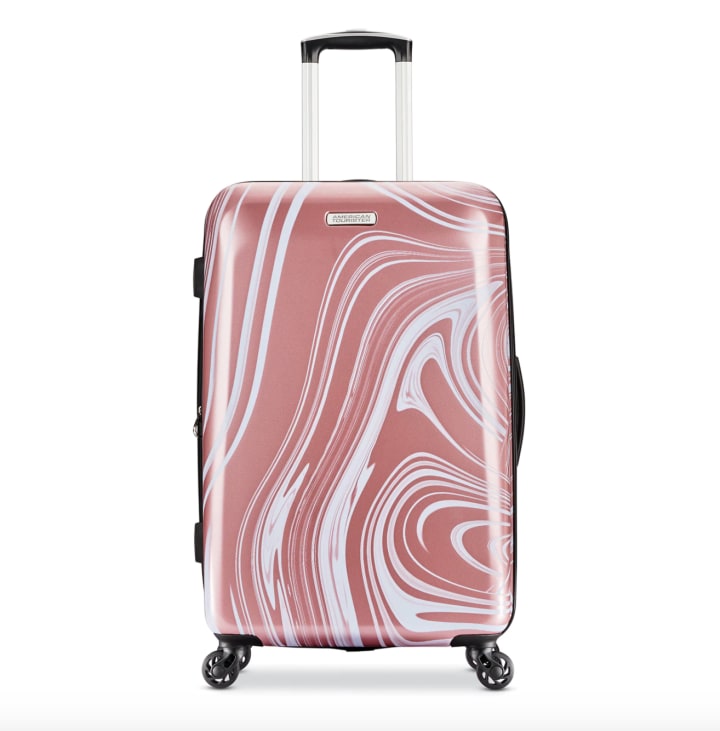 American Tourister Rose Gold Hardside Spinner Luggage
