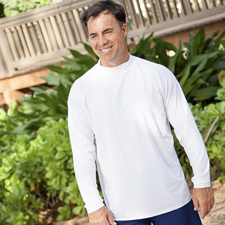 UV Skinz Men's UPF 50+ Long Sleeve Active Sun & Swim Shirt