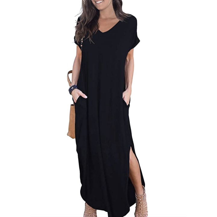 Grecerelle Casual Short Sleeve Maxi Dress