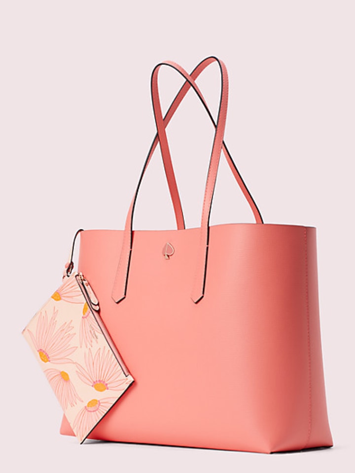 molly falling flower pop large tote