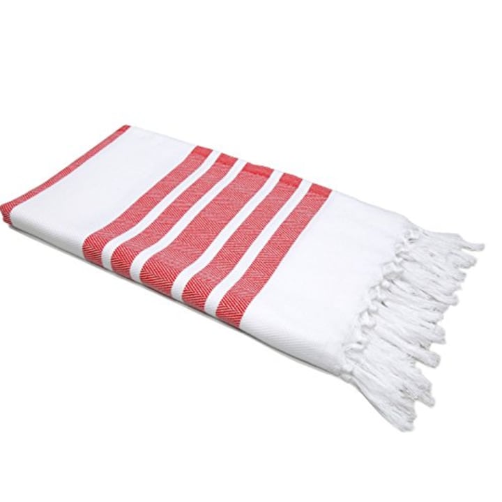 Linum Home Textiles Turkish Cotton Herringbone Pestemal, Peshtemal, Fota Beach Bath Towel
