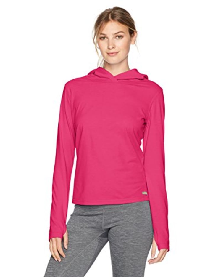 Solstice Apparel Women&#039;s Insect Repellent Long Sleeve Hooded Tee, Rose, Large