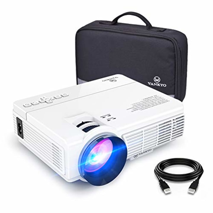 VANKYO LEISURE 3 Mini Projector, 1080P and 170&#039;&#039; Display Supported, Portable Movie Projector with 40,000 Hrs LED Lamp Life, Compatible with TV Stick, PS4, HDMI, VGA, TF, AV and USB