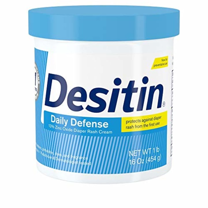 Desitin Daily Defense Baby Diaper Rash Cream with Zinc Oxide to Treat, Relieve &amp; Prevent diaper rash, Hypoallergenic, Dye-, Phthalate- &amp; Paraben-Free, 16 oz