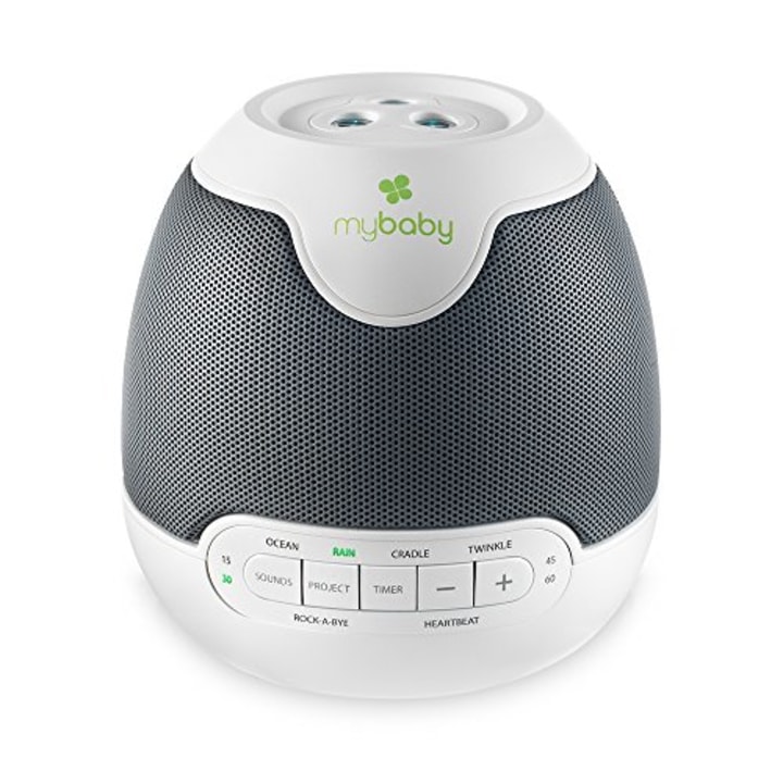 MyBaby, SoundSpa Lullaby - Sounds &amp; Projection, Plays 6 Sounds &amp; Lullabies, Image Projector Featuring Diverse Scenes, Auto-Off Timer Perfect for Naptime, Powered by an AC Adapter
