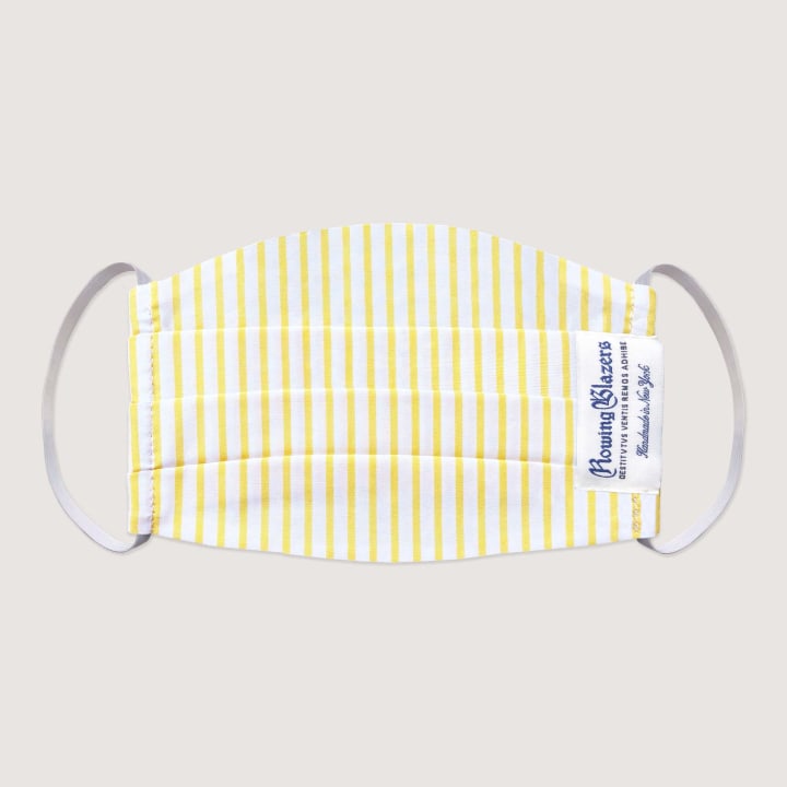 Rowing Blazers Yellow Candy Stripe Face Mask