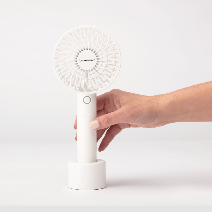 Brookstone Rechargeable Mini Fan with Stand
