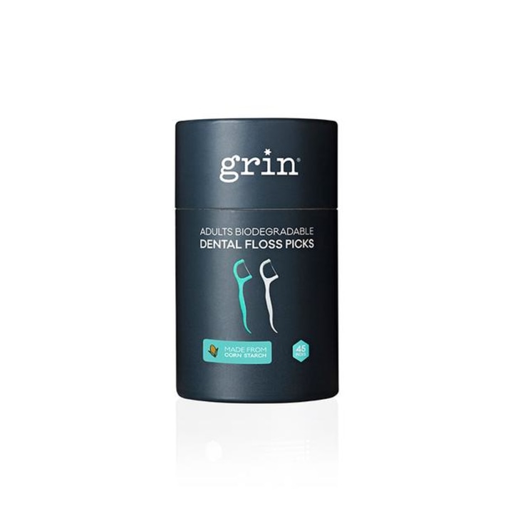 Grin Adults Biodegradable Dental Floss Picks 45pk