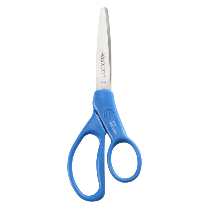 Westcott 7&quot; Hard Handle Student Scissors with Anti-Microbial Protection, Assorted Colors