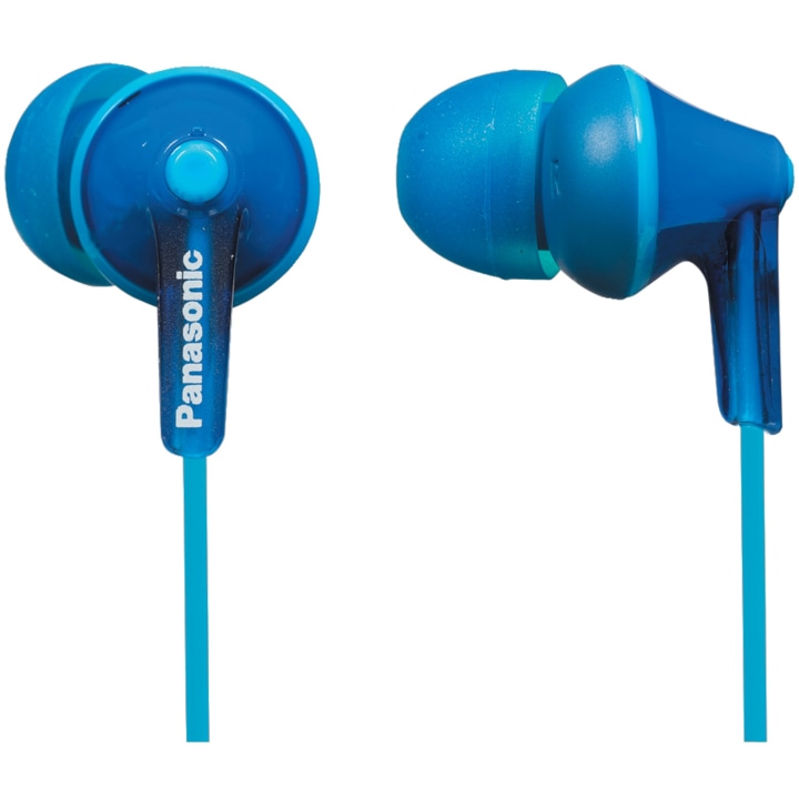 Panasonic ErgoFit In-Ear Earbud Headphones RP-HJE120-A (Blue) Dynamic Crystal-Clear Sound, Ergonomic Comfort-Fit