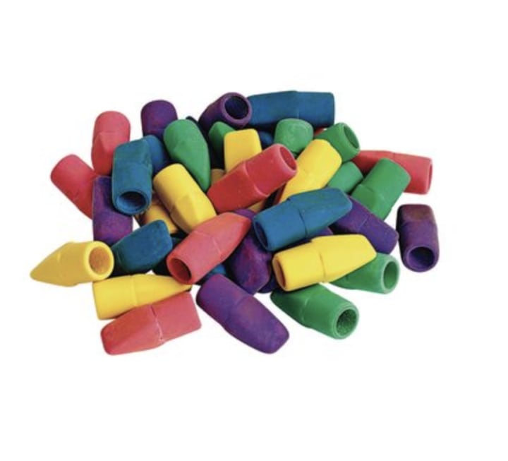 Kittrich Corporation Assorted Color Cap Erasers