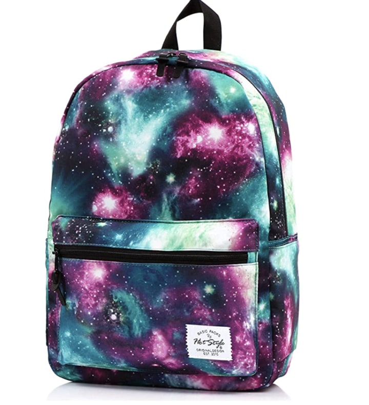MNSRUU Backpack for Teen Girls Boys Galaxy Unicorn Printed School Bookbag for 3th 4th 5th Grade Laptop Daypack Bag Purse 