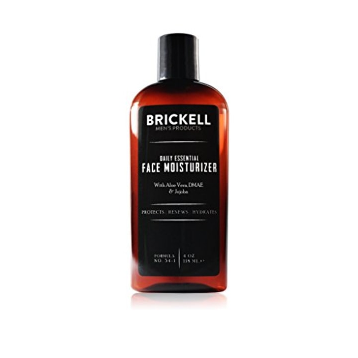 Brickell Men&#039;s Daily Essential Face Moisturizer for Men, Natural and Organic Fast-Absorbing Face Lotion with Hyaluronic Acid, Green Tea, and Jojoba, 4 Ounce, Scented