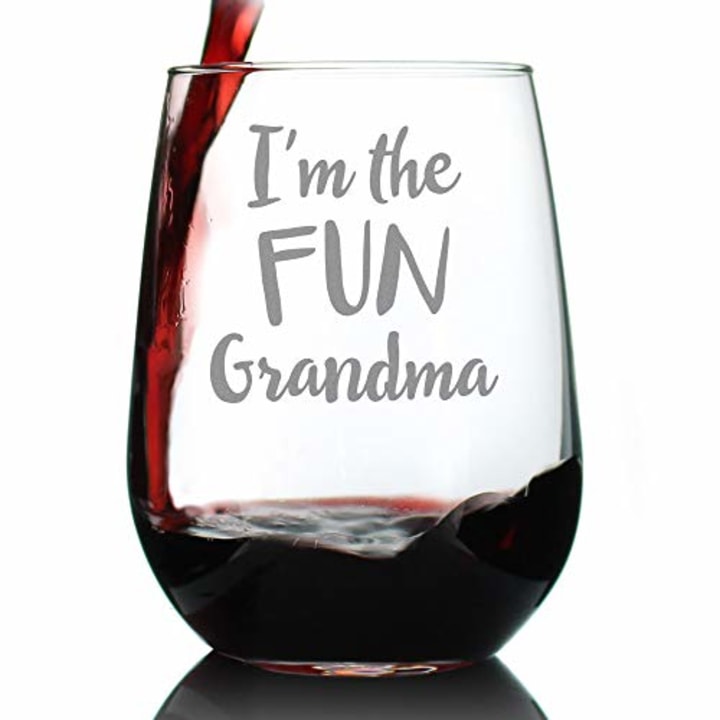 Bevvee Fun Grandma Stemless Wine Glass