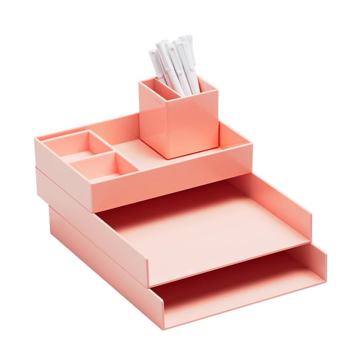 Blush Poppin Letter Tray Storage Kit