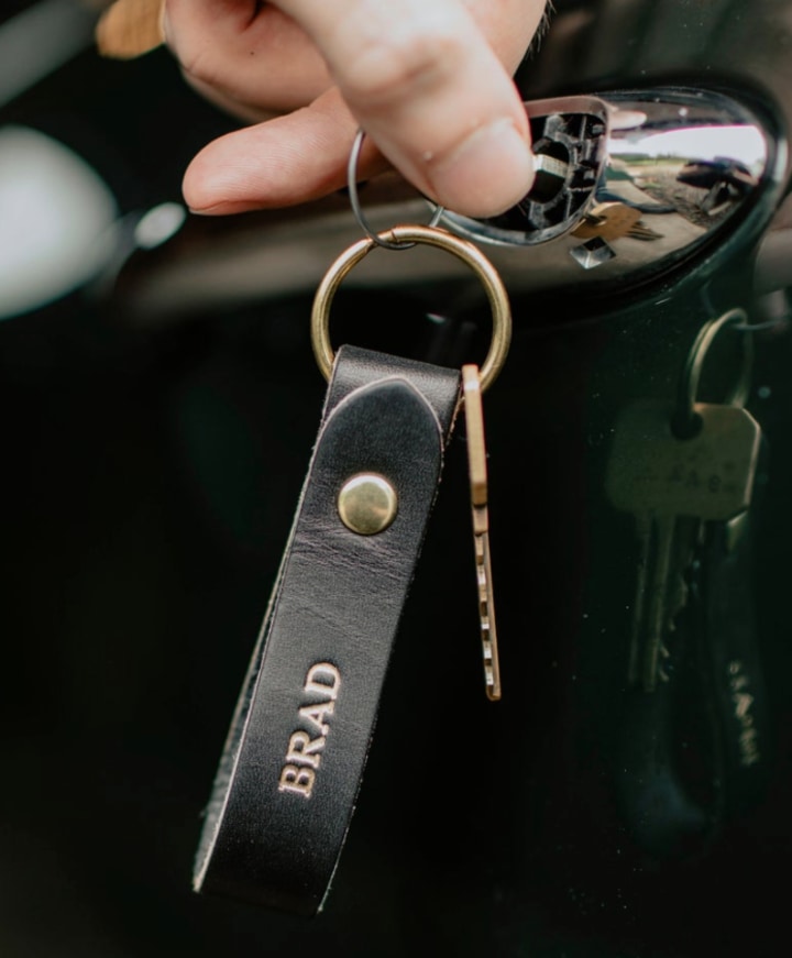NorthwindSupply Personalized Leather Keychain