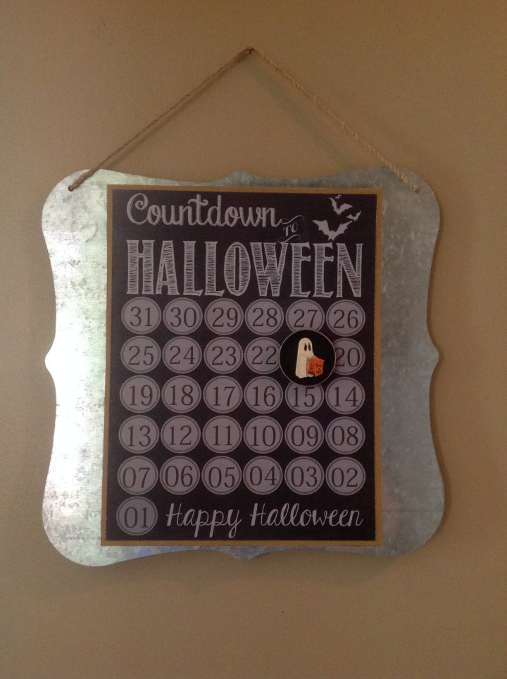 October Road Designs Magnetic Halloween Calendar