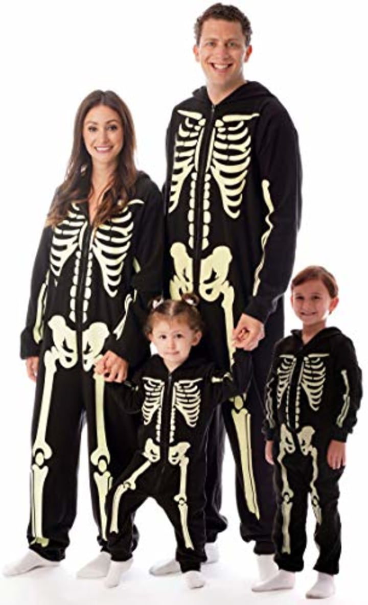 Glow-in-the-Dark Skeleton Jumpsuit Family Pajama Set