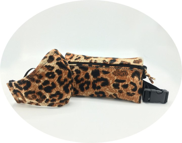 Leopard Fanny Pack and Face Mask Set