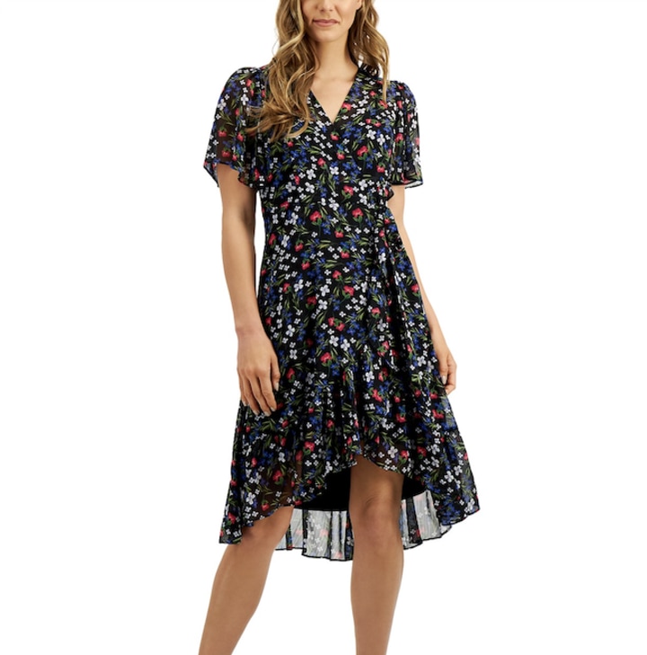 Calvin Klein Ditsy-Floral A-Line Dress