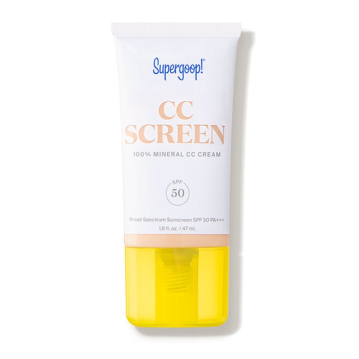 Supergoop! CC Screen, 306W - 1.6 fl oz - 100% Mineral Color-Correcting Cream - All In One Tinted Moisturizer, Concealer &amp; Buildable Coverage Foundation - With Broad Spectrum SPF 50 Sunscreen
