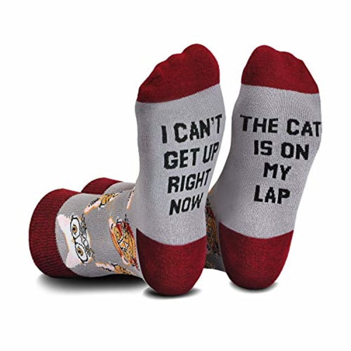 Cavertin Women&#039;s Novelty Socks with Gift Box (Cat Lover)