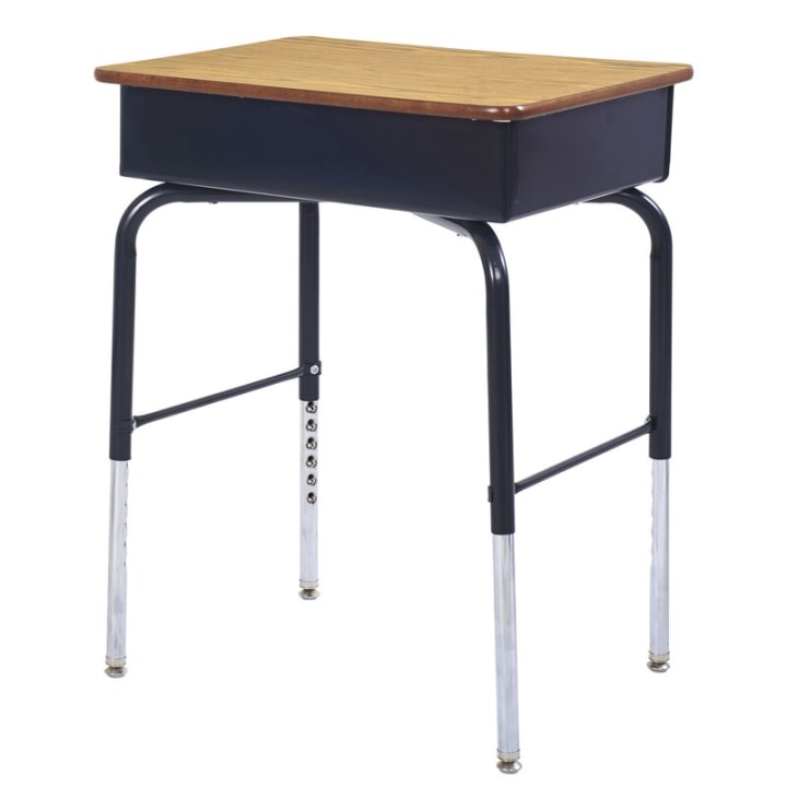 ECR4kids Wood Adjustable Height Open Front Desk